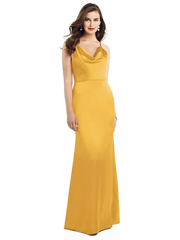 【NEW】【STYLE: 3056】カウルネック クリス クロス 背中 スリップ ドレス【COLOR: NYC Yellow】【SIZE: 00-30W】