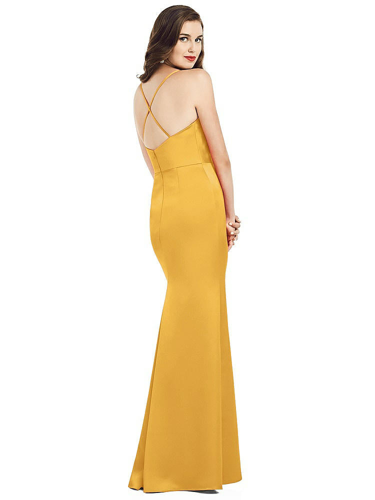 【NEW】【STYLE: 3056】カウルネック クリス クロス 背中 スリップ ドレス【COLOR: NYC Yellow】【SIZE: 00-30W】