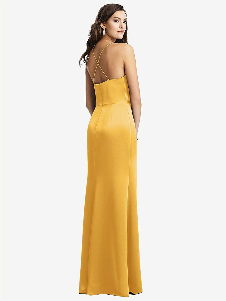 【NEW】【STYLE: 3056】カウルネック クリス クロス 背中 スリップ ドレス【COLOR: NYC Yellow】【SIZE: 00-30W】
