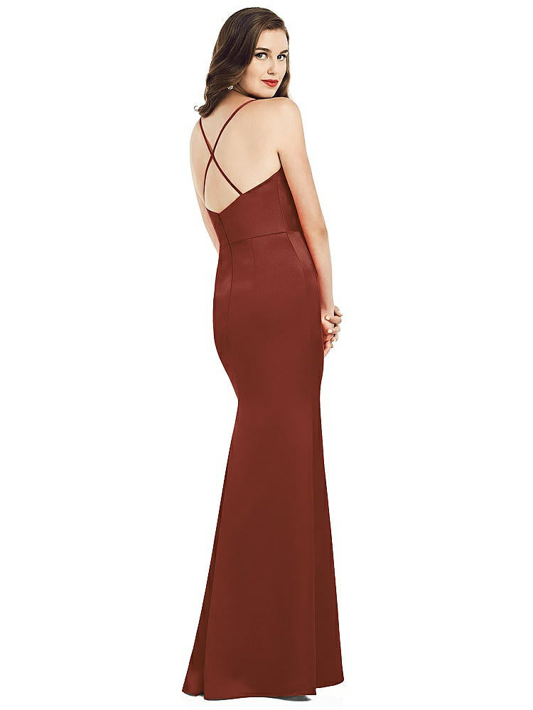 【STYLE: 3056】Cowl-Neck Criss Cross Back Slip Dress【COLOR: Auburn Moon】