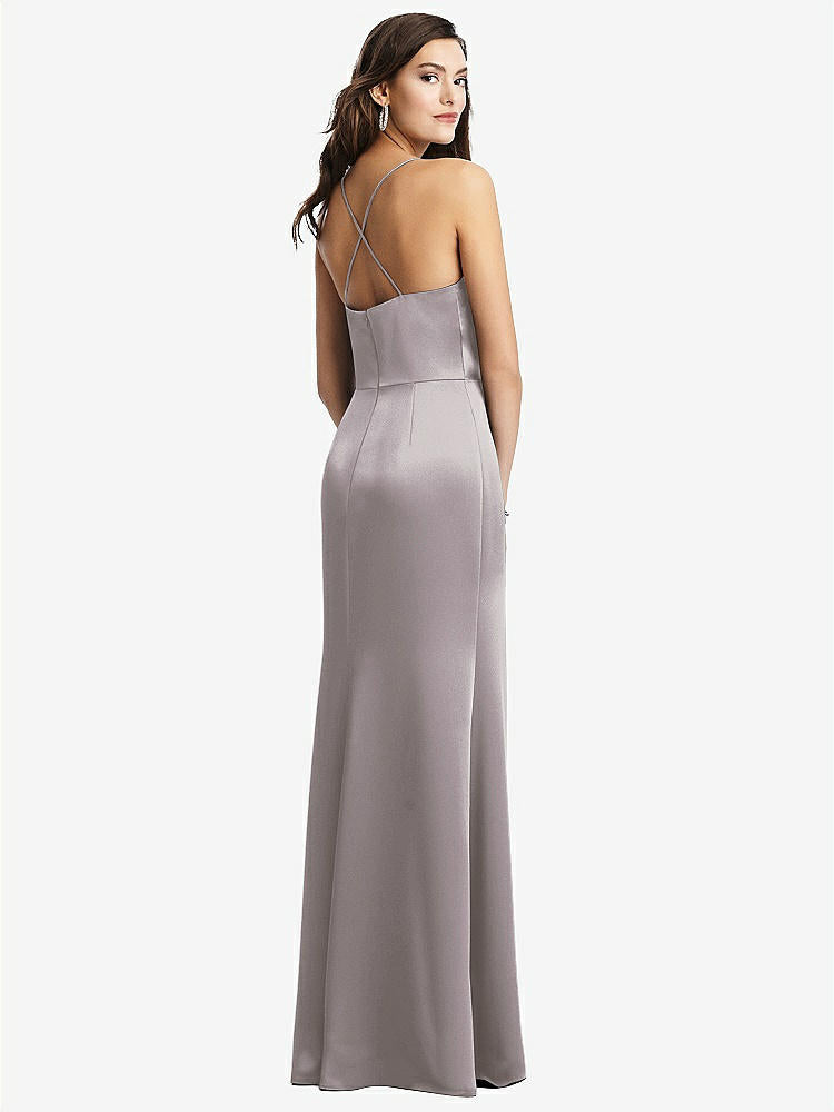 【NEW】【STYLE: 3056】カウルネック クリス クロス 背中 スリップ ドレス【COLOR: Cashmere Gray】【SIZE: 00-30W】
