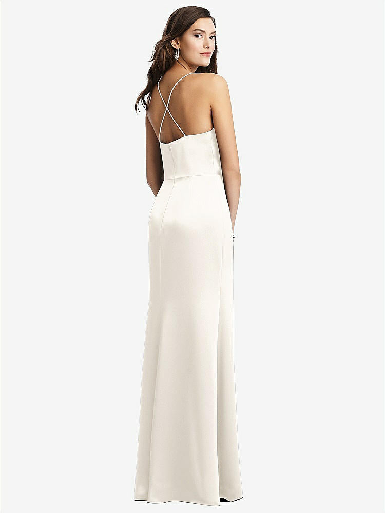 【STYLE: 3056】Cowl-Neck Criss Cross Back Slip Dress【COLOR: Ivory】