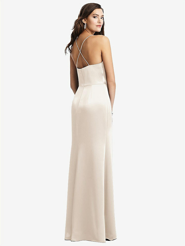 【STYLE: 3056】Cowl-Neck Criss Cross Back Slip Dress【COLOR: Oat】