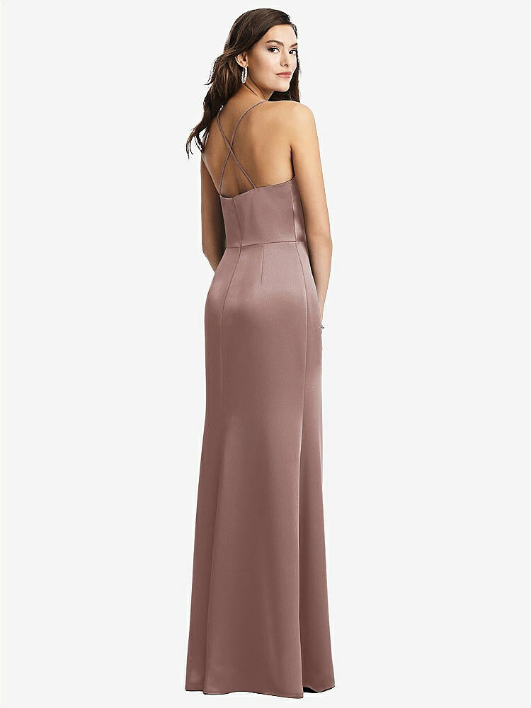 【STYLE: 3056】Cowl-Neck Criss Cross Back Slip Dress【COLOR: Sienna】