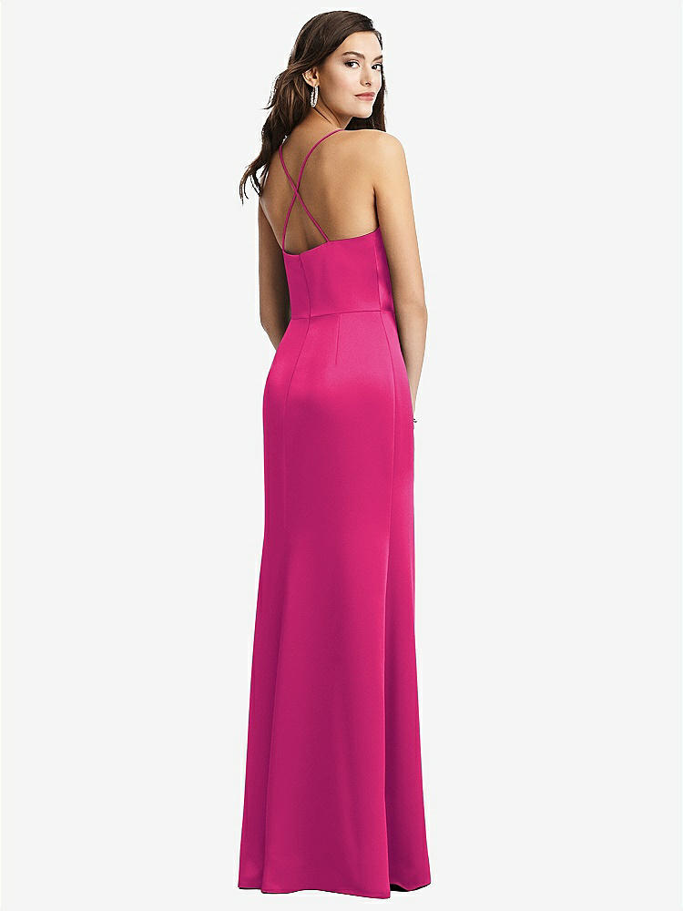 【NEW】【STYLE: 3056】カウルネック クリス クロス 背中 スリップ ドレス【COLOR: Think Pink】【SIZE: 00-30W】