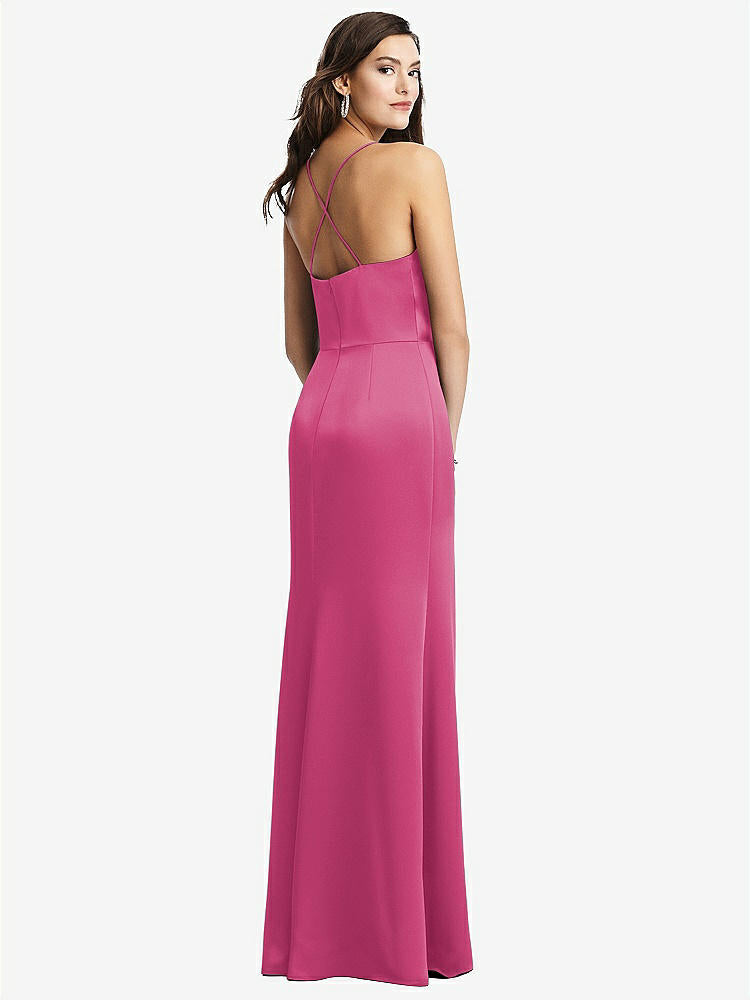 【STYLE: 3056】Cowl-Neck Criss Cross Back Slip Dress【COLOR: Tea Rose】