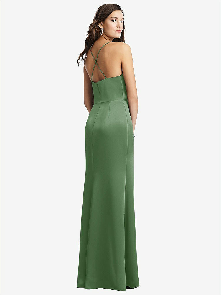 【STYLE: 3056】Cowl-Neck Criss Cross Back Slip Dress【COLOR: Vineyard Green】