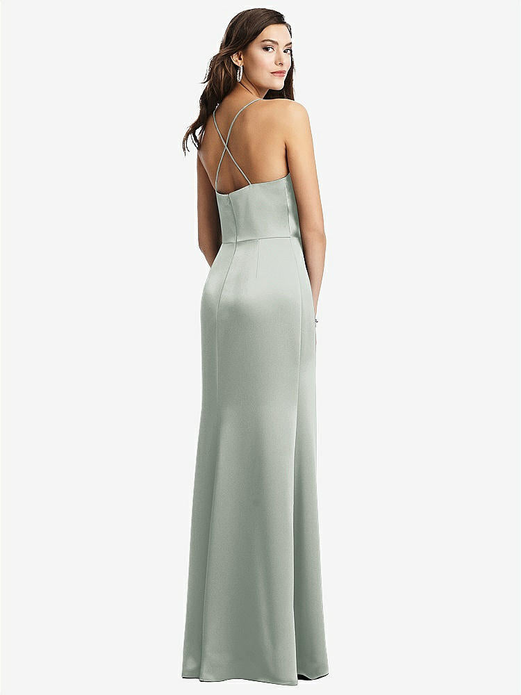 【STYLE: 3056】Cowl-Neck Criss Cross Back Slip Dress【COLOR: Willow Green】