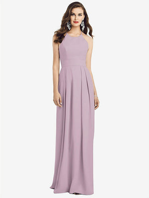 【NEW】【STYLE: 3058】クロス クロス 背中 クレープ ホルター ドレス ポケット付き【COLOR: Suede Rose】【SIZE: 00-30W】