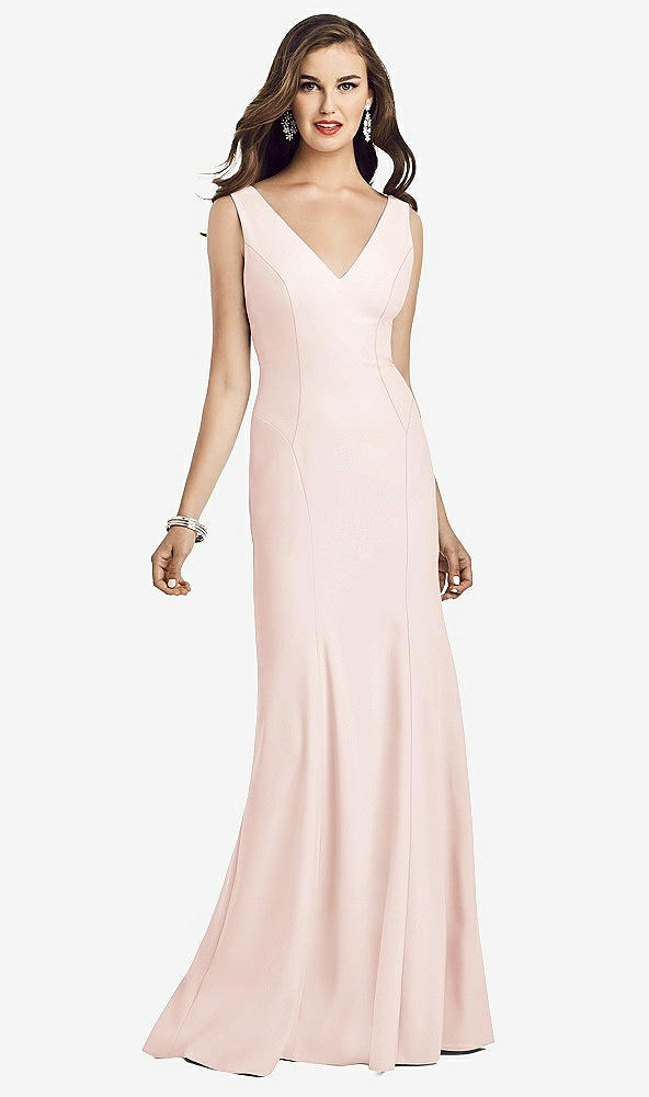 【STYLE: 3060】Sleeveless Seamed Bodice Trumpet Gown【COLOR: Blush】