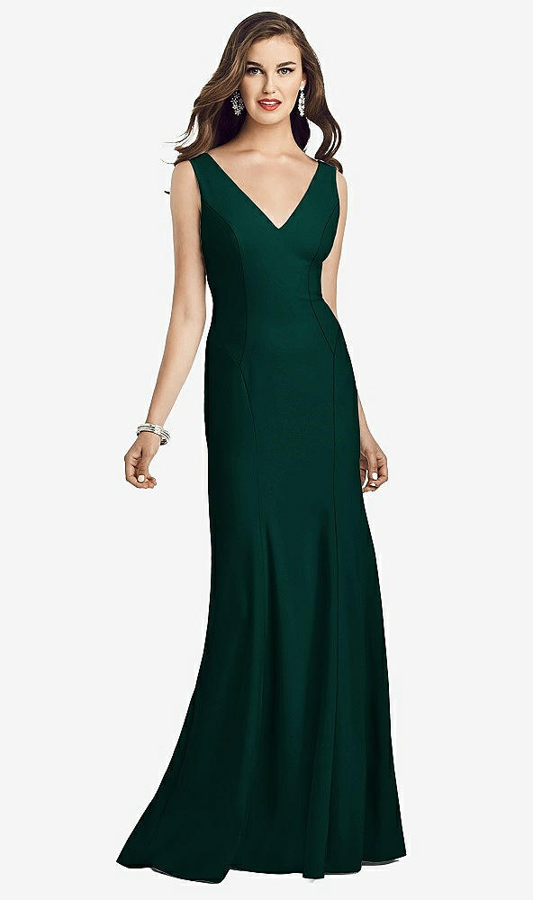 【STYLE: 3060】Sleeveless Seamed Bodice Trumpet Gown【COLOR: Evergreen】