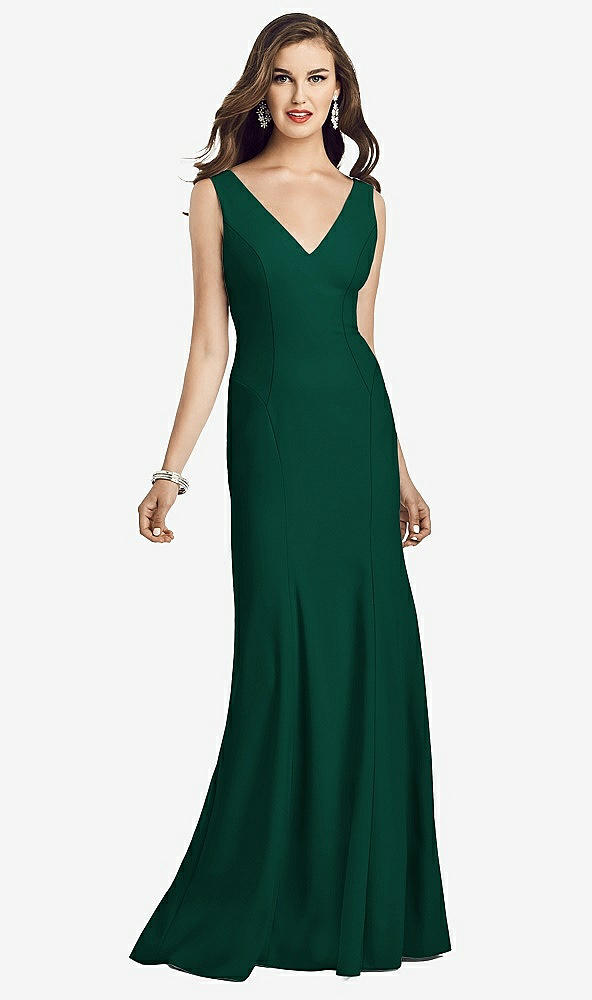 【STYLE: 3060】Sleeveless Seamed Bodice Trumpet Gown【COLOR: Hunter Green】