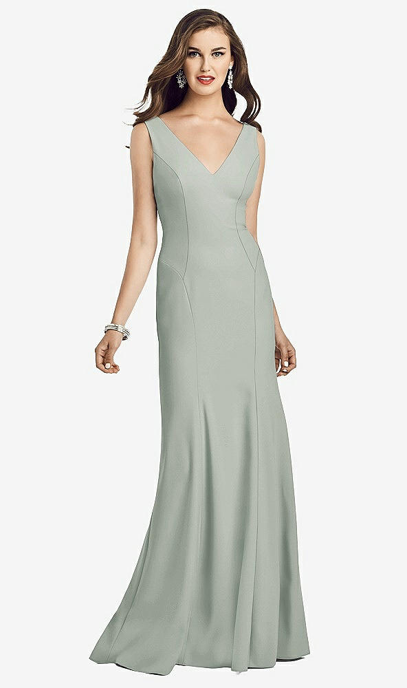 【STYLE: 3060】Sleeveless Seamed Bodice Trumpet Gown【COLOR: Willow Green】