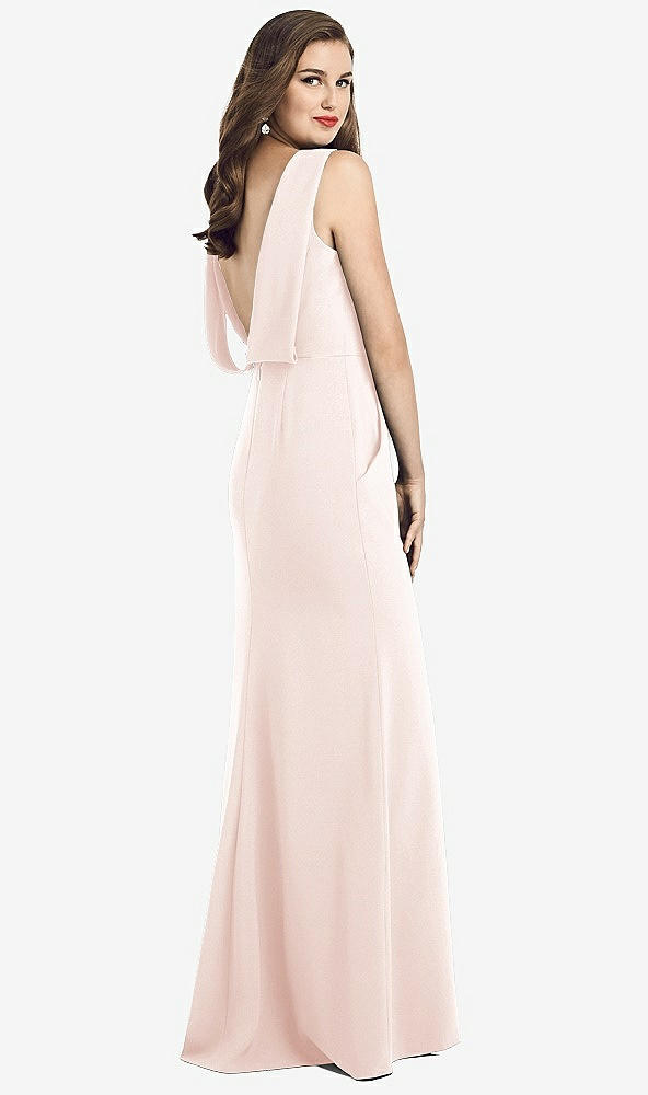【STYLE: 3061】Draped Backless Crepe Dress with Pockets【COLOR: Blush】