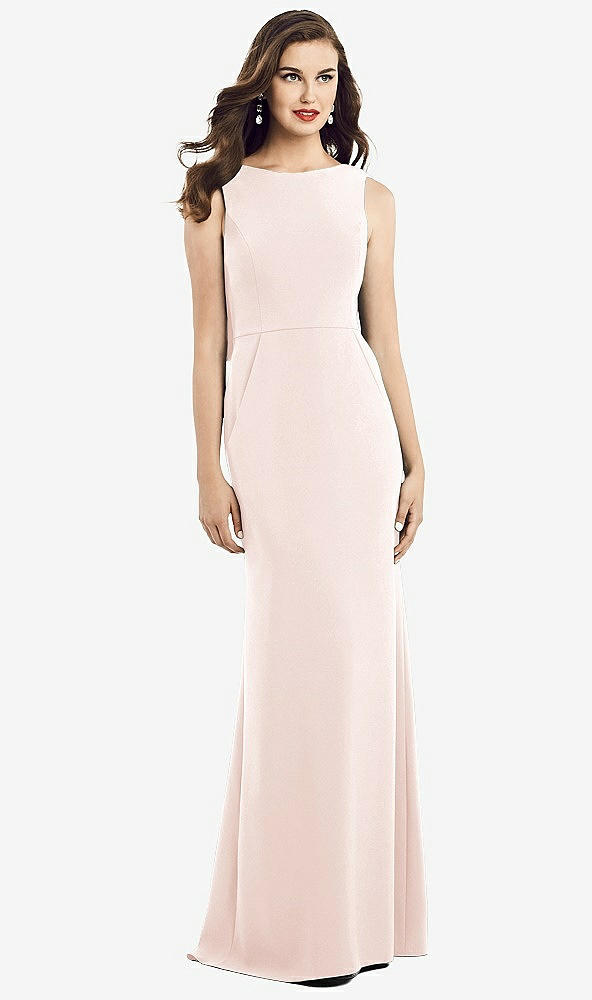 【STYLE: 3061】Draped Backless Crepe Dress with Pockets【COLOR: Blush】