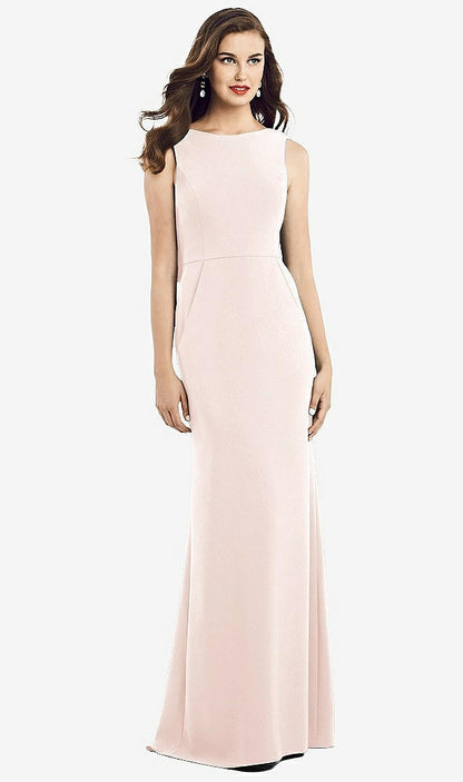 【STYLE: 3061】Draped Backless Crepe Dress with Pockets【COLOR: Blush】