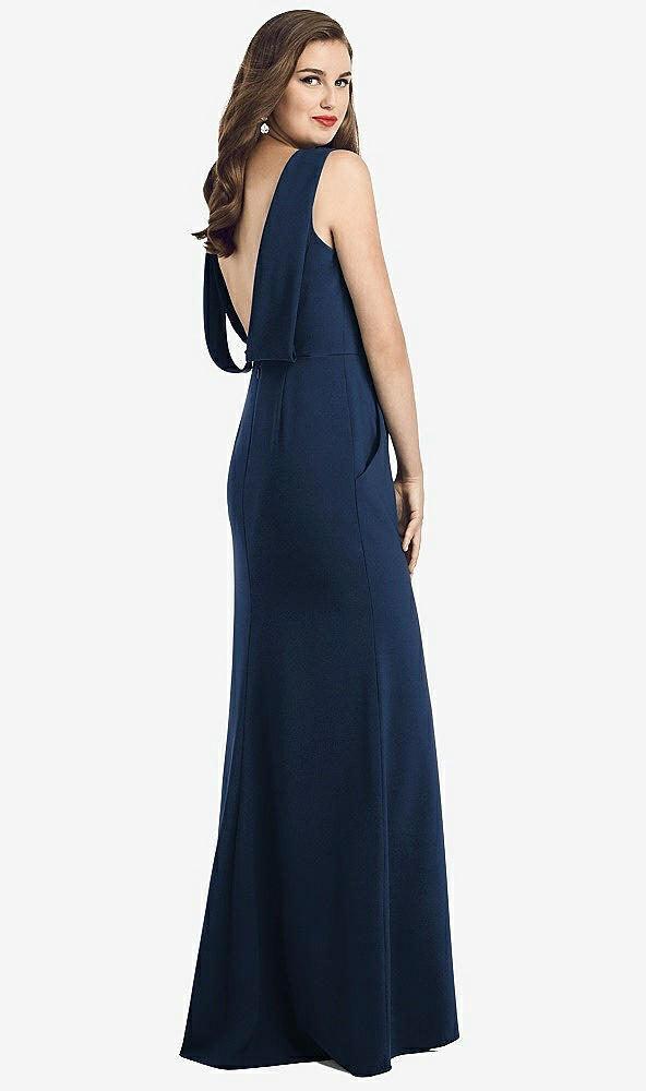 【NEW】【STYLE: 3061】ドレープ バックレス クレープ ドレス ポケット付き【COLOR: Midnight Navy】【SIZE: 00-30W】