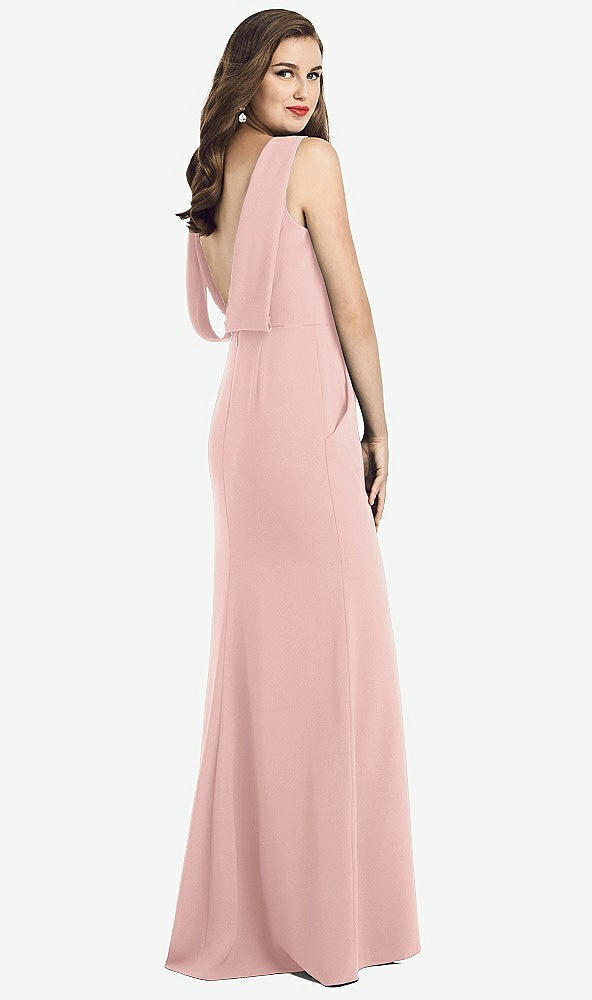 【NEW】【STYLE: 3061】ドレープ バックレス クレープ ドレス ポケット付き【COLOR: Rose - PANTONE Rose Quartz】【SIZE: 00-30W】