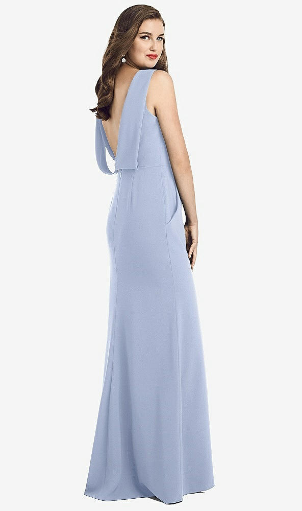 【NEW】【STYLE: 3061】ドレープ バックレス クレープ ドレス ポケット付き【COLOR: Sky Blue】【SIZE: 00-30W】