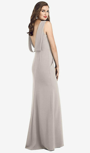 【NEW】【STYLE: 3061】ドレープ バックレス クレープ ドレス ポケット付き【COLOR: Taupe】【SIZE: 00-30W】