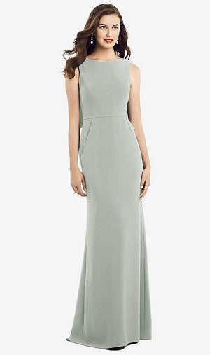 【STYLE: 3061】Draped Backless Crepe Dress with Pockets【COLOR: Willow Green】