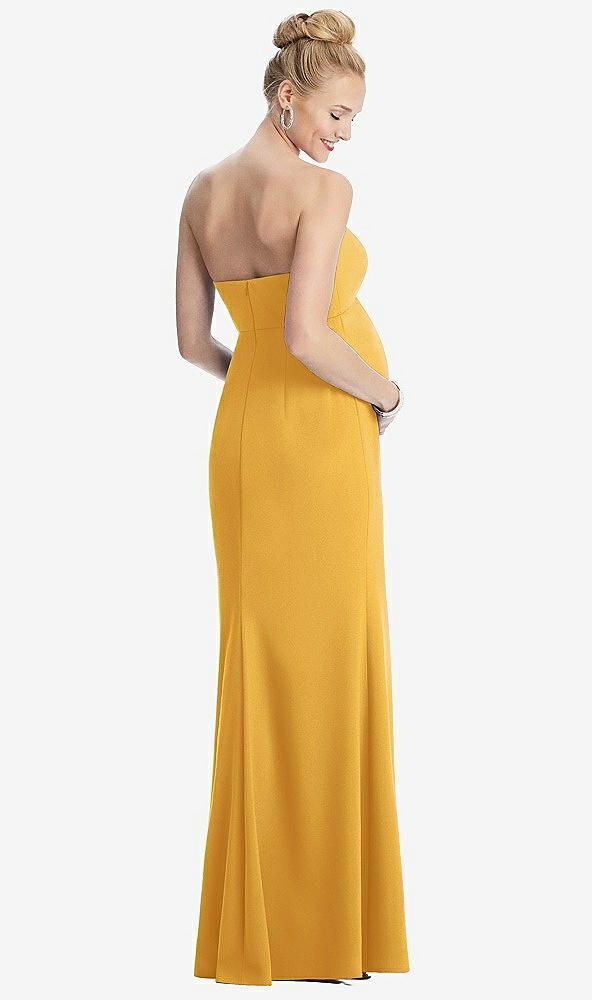 【NEW】【STYLE: M440】ストラップレス クレープ マタニティ ドレス トランペット スカート【COLOR: NYC Yellow】【SIZE: 00-30W】