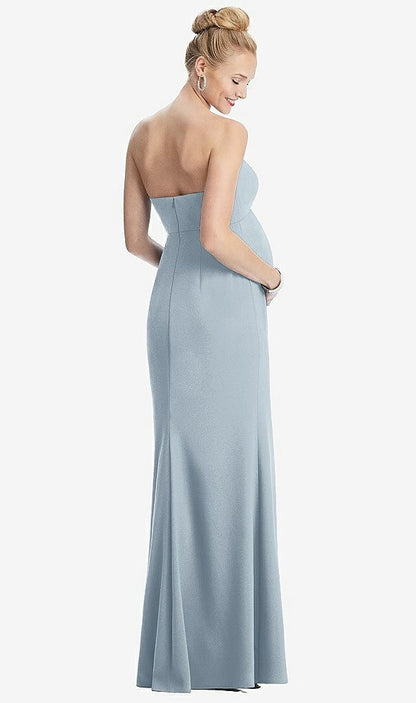 【STYLE: M440】Strapless Crepe Maternity Dress with Trumpet Skirt【COLOR: Mist】