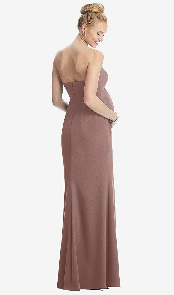 【STYLE: M440】Strapless Crepe Maternity Dress with Trumpet Skirt【COLOR: Sienna】