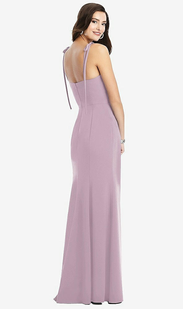 【NEW】【STYLE: 3070】Bustier CREPE ガウン 調整可能 弓 ストラップ【COLOR: Suede Rose】【SIZE: 00-30W】