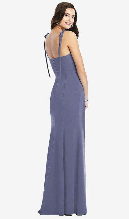 【NEW】【STYLE: 3070】Bustier CREPE ガウン 調整可能 弓 ストラップ【COLOR: French Blue】【SIZE: 00-30W】