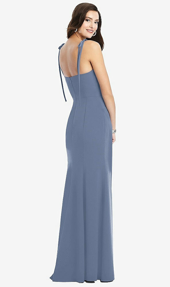 【NEW】【STYLE: 3070】Bustier CREPE ガウン 調整可能 弓 ストラップ【COLOR: Larkspur Blue】【SIZE: 00-30W】