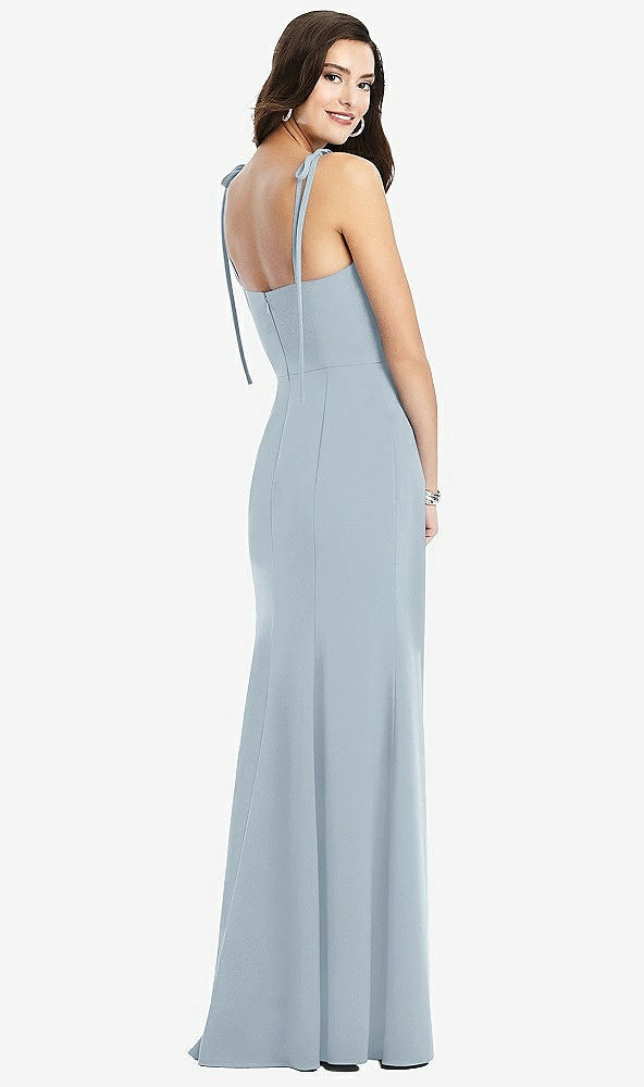 【NEW】【STYLE: 3070】Bustier CREPE ガウン 調整可能 弓 ストラップ【COLOR: Mist】【SIZE: 00-30W】