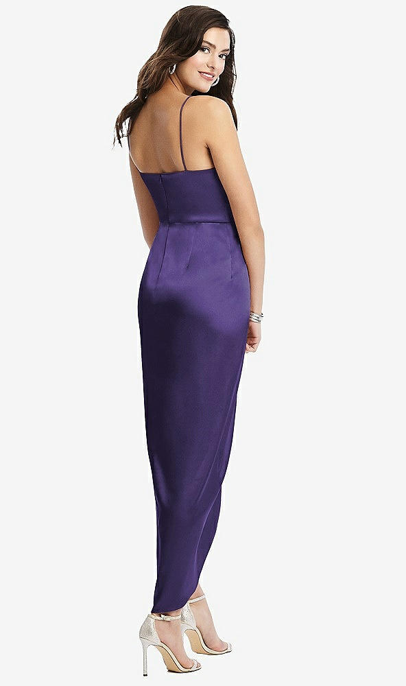 【NEW】【STYLE: 6828】フェイク ラップ MIDI ドレス ドレープ チューリップ スカート【COLOR: Regalia - PANTONE Ultra Violet】【SIZE: 00-30W】