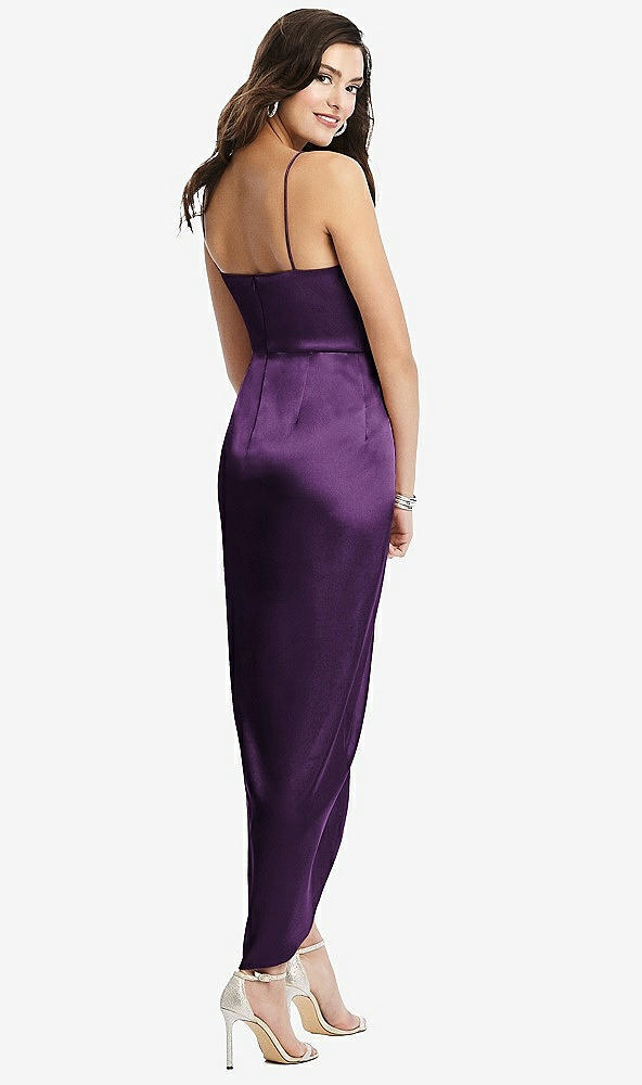 【NEW】【STYLE: 6828】フェイク ラップ MIDI ドレス ドレープ チューリップ スカート【COLOR: African Violet】【SIZE: 00-30W】