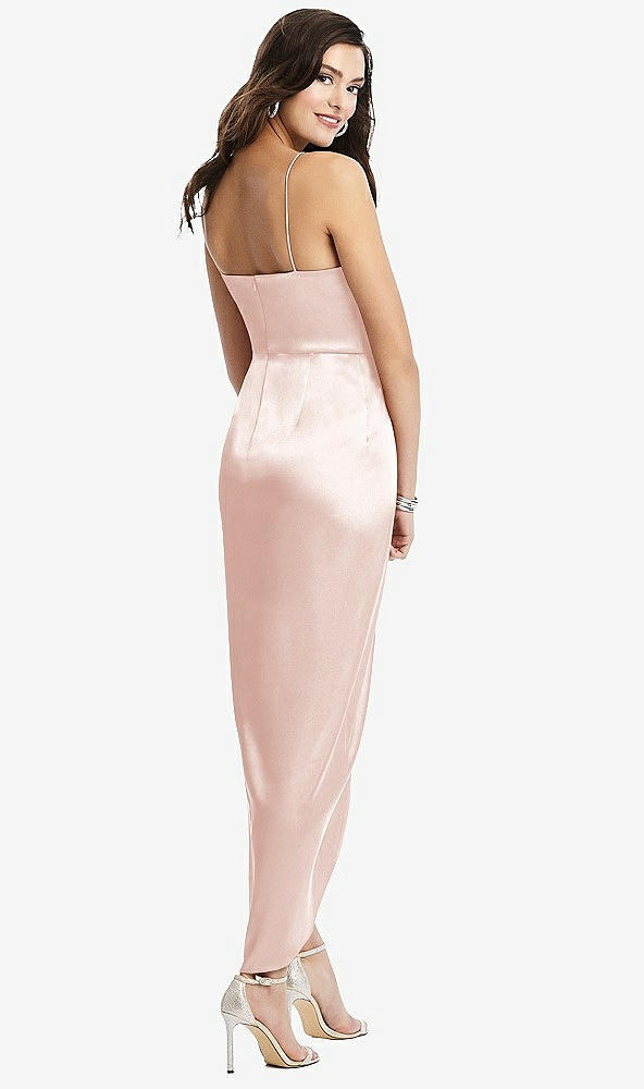 【NEW】【STYLE: 6828】フェイク ラップ MIDI ドレス ドレープ チューリップ スカート【COLOR: Blush】【SIZE: 00-30W】