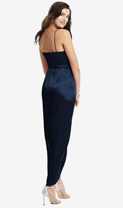 【NEW】【STYLE: 6828】フェイク ラップ MIDI ドレス ドレープ チューリップ スカート【COLOR: Midnight Navy】【SIZE: 00-30W】