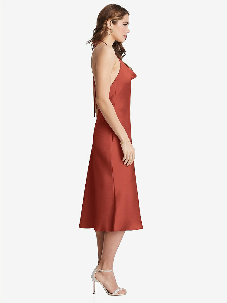【STYLE: LB001】Cowl-Neck Convertible Midi Slip Dress - Piper【COLOR: Amber Sunset】