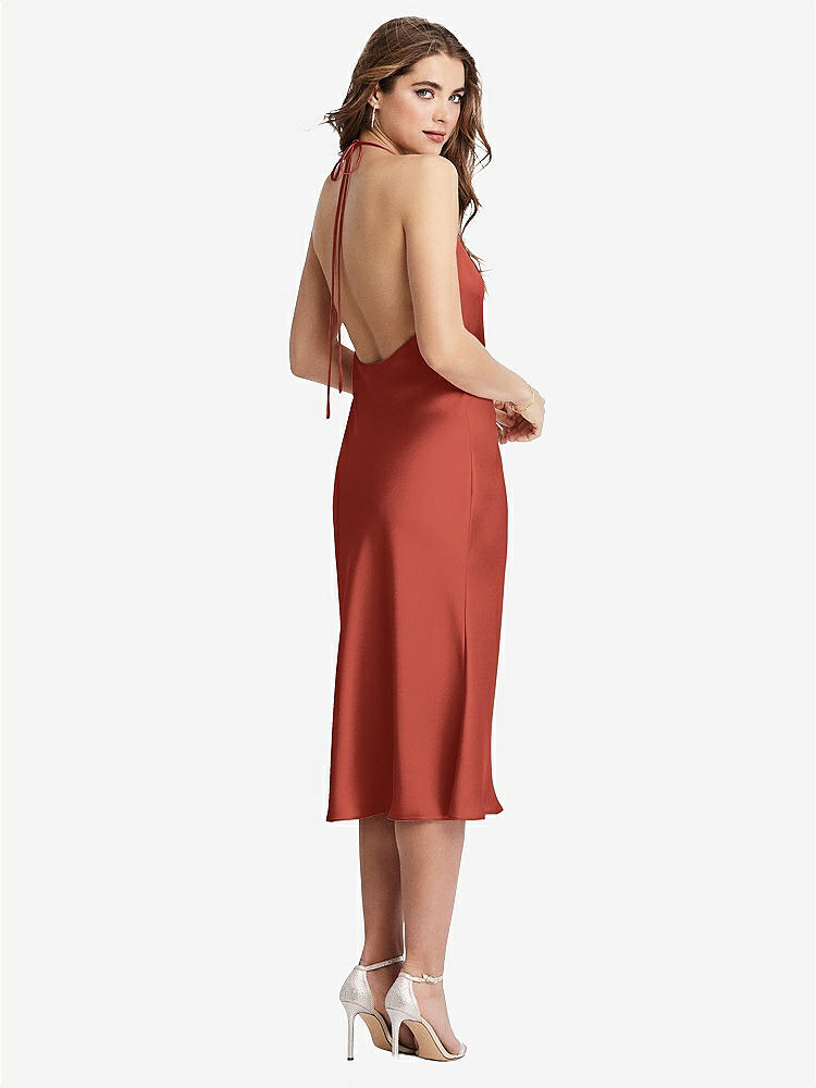 【STYLE: LB001】Cowl-Neck Convertible Midi Slip Dress - Piper【COLOR: Amber Sunset】