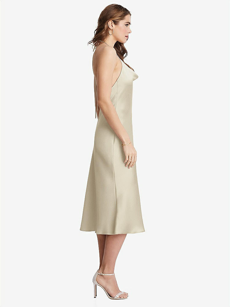 【STYLE: LB001】Cowl-Neck Convertible Midi Slip Dress - Piper【COLOR: Champagne】