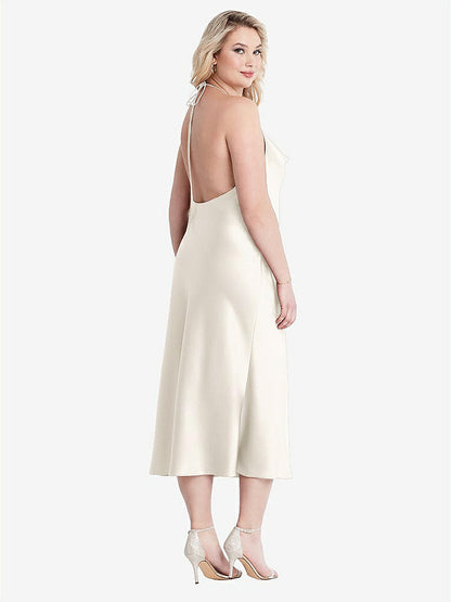【STYLE: LB001】Cowl-Neck Convertible Midi Slip Dress - Piper【COLOR: Ivory】