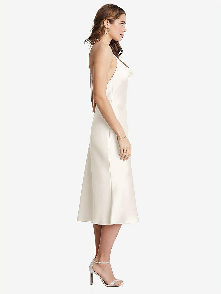【STYLE: LB001】Cowl-Neck Convertible Midi Slip Dress - Piper【COLOR: Ivory】