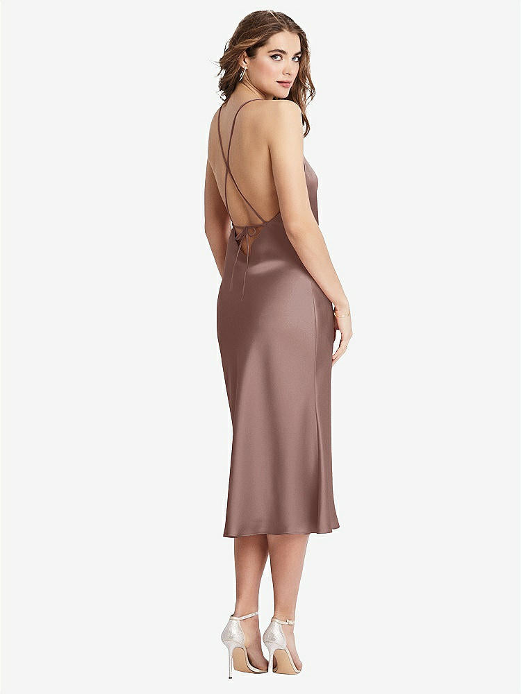 【STYLE: LB001】Cowl-Neck Convertible Midi Slip Dress - Piper【COLOR: Sienna】