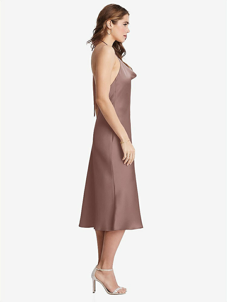 【STYLE: LB001】Cowl-Neck Convertible Midi Slip Dress - Piper【COLOR: Sienna】