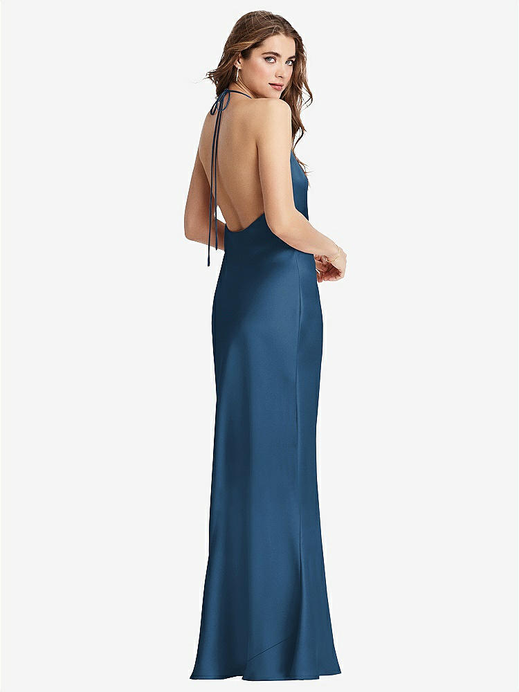 【STYLE: LB002】Cowl-Neck Convertible Maxi Slip Dress - Reese【COLOR: Dusk Blue】