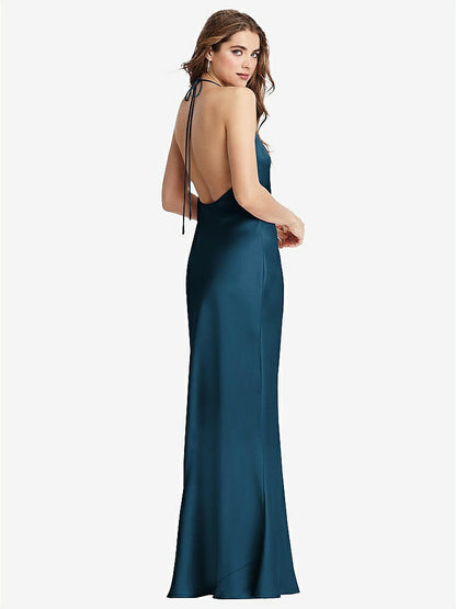 【NEW】【STYLE: LB002】カウルネック コンバーチブル マキシ スリップ ドレス  -  リース【COLOR: Atlantic Blue】【SIZE: 00-30W】