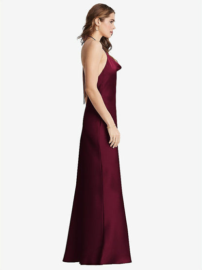 【NEW】【STYLE: LB002】カウルネック コンバーチブル マキシ スリップ ドレス  -  リース【COLOR: Cabernet】【SIZE: 00-30W】