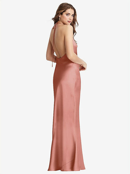 【NEW】【STYLE: LB002】カウルネック コンバーチブル マキシ スリップ ドレス  -  リース【COLOR: Desert Rose】【SIZE: 00-30W】