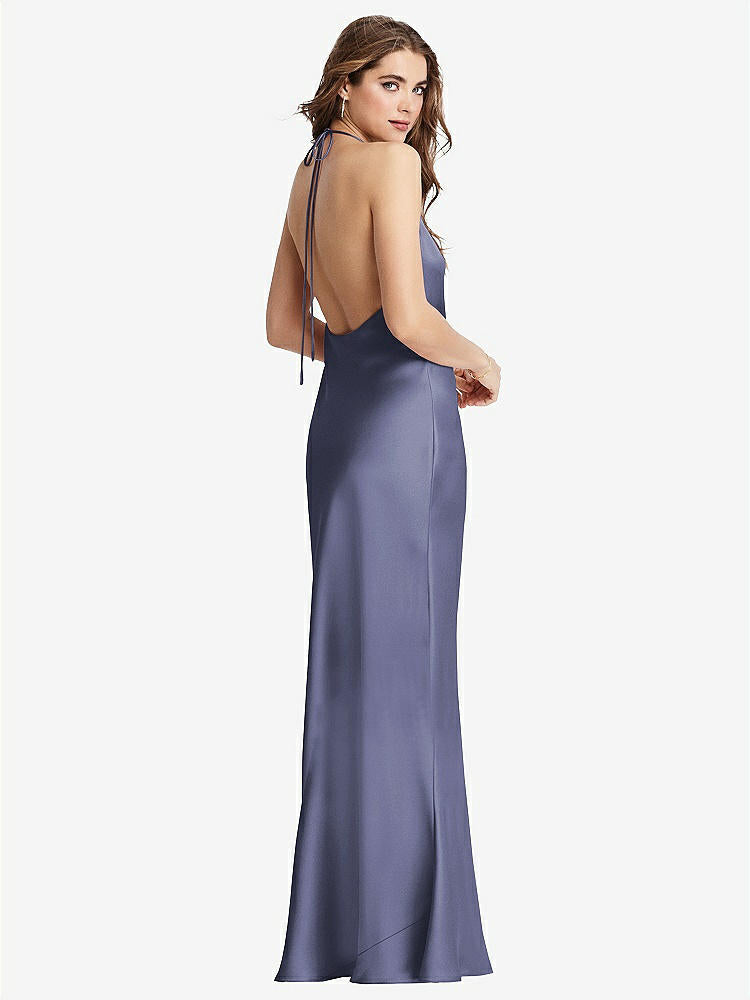 【STYLE: LB002】Cowl-Neck Convertible Maxi Slip Dress - Reese【COLOR: French Blue】