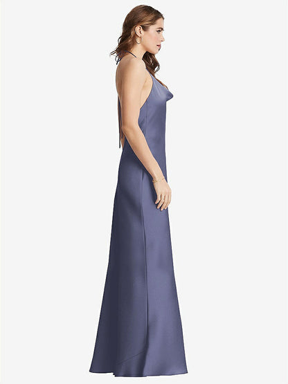 【NEW】【STYLE: LB002】カウルネック コンバーチブル マキシ スリップ ドレス  -  リース【COLOR: French Blue】【SIZE: 00-30W】