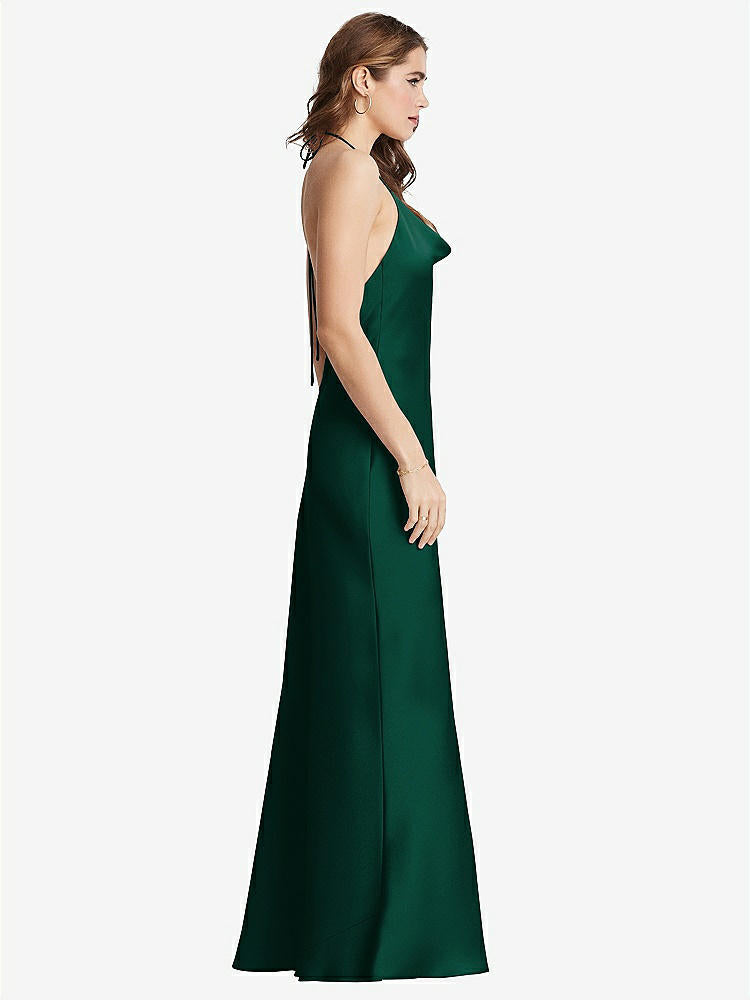 【STYLE: LB002】Cowl-Neck Convertible Maxi Slip Dress - Reese【COLOR: Hunter Green】